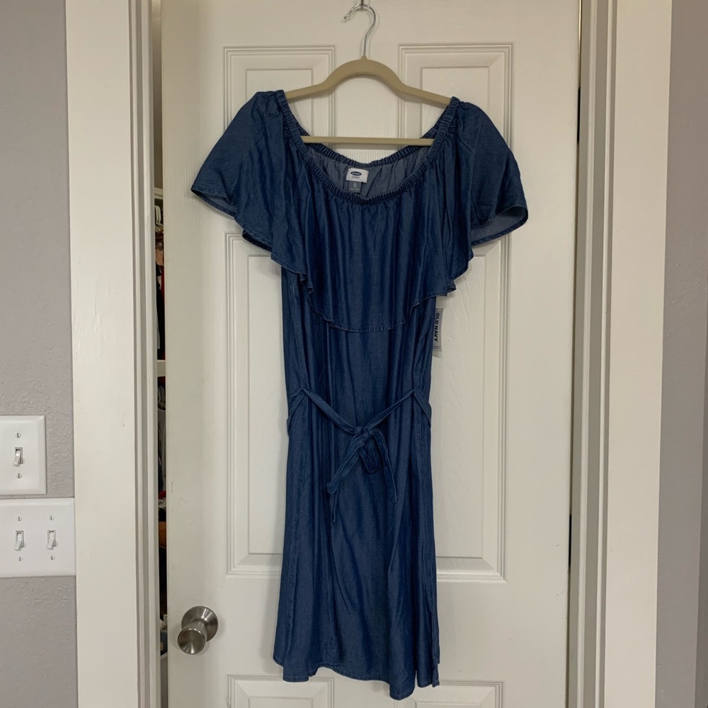 NWT Off the Shoulder Denim Dress